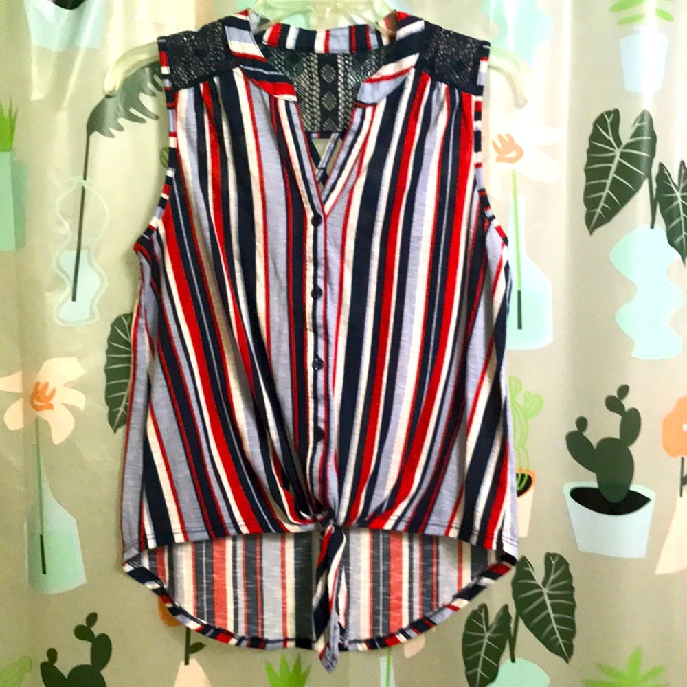 No boundaries red,white, and blue sleeveless top